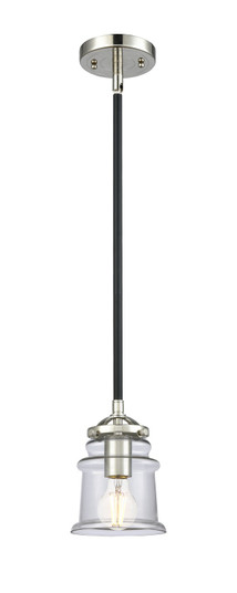 Nouveau One Light Mini Pendant in Black Polished Nickel (405|284-1S-BPN-G182S)