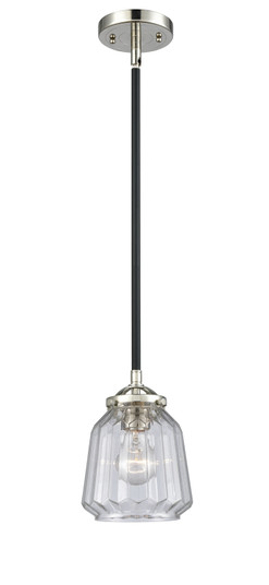 Nouveau One Light Mini Pendant in Black Polished Nickel (405|284-1S-BPN-G142)