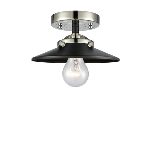 Nouveau One Light Semi-Flush Mount in Black Polished Nickel (405|284-1C-BPN-M6-BK)