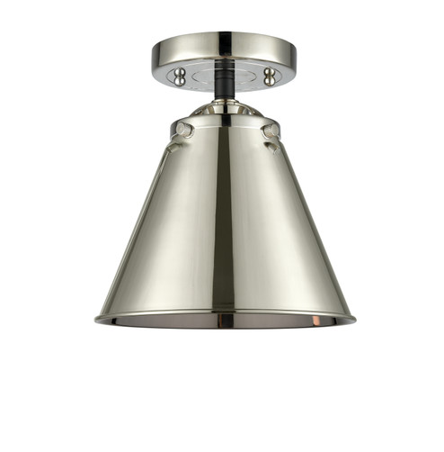 Nouveau One Light Semi-Flush Mount in Black Polished Nickel (405|284-1C-BPN-M13-PN)