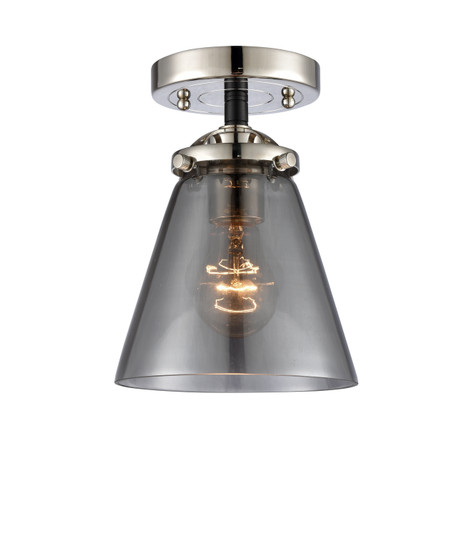 Nouveau One Light Semi-Flush Mount in Black Polished Nickel (405|284-1C-BPN-G63)
