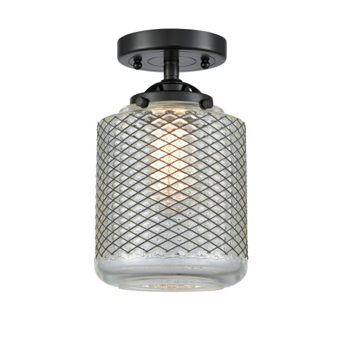 Nouveau One Light Semi-Flush Mount in Black Polished Nickel (405|284-1C-BPN-G191)