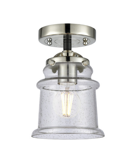 Nouveau One Light Semi-Flush Mount in Black Polished Nickel (405|284-1C-BPN-G184S)