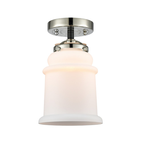 Nouveau One Light Semi-Flush Mount in Black Polished Nickel (405|284-1C-BPN-G181)