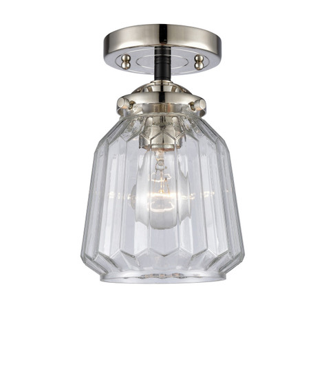 Nouveau LED Semi-Flush Mount in Black Polished Nickel (405|284-1C-BPN-G142-LED)