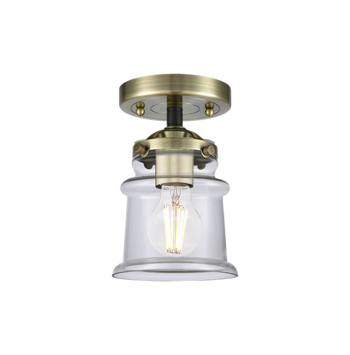 Nouveau One Light Semi-Flush Mount in Black Antique Brass (405|284-1C-BAB-G182S)