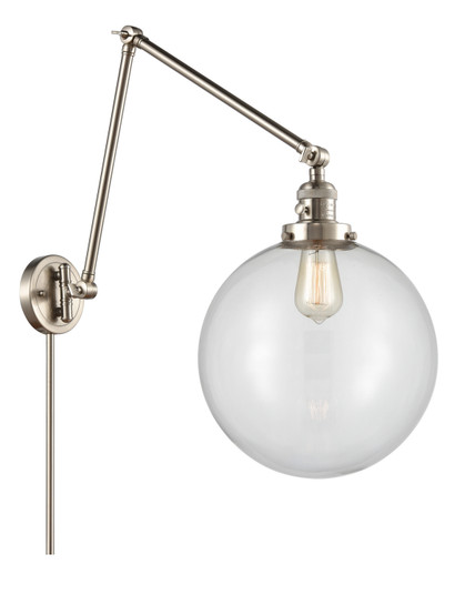 Franklin Restoration One Light Swing Arm Lamp in Brushed Satin Nickel (405|238-SN-G202-12)