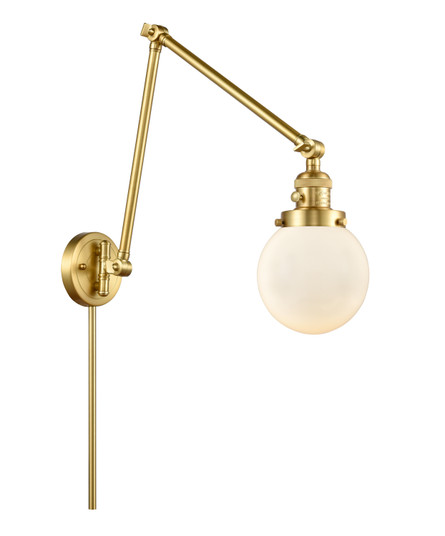 Franklin Restoration One Light Swing Arm in Satin Gold (405|238-SG-G201-6)
