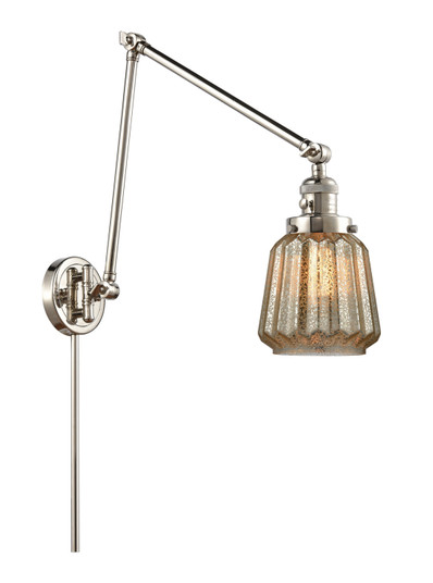 Franklin Restoration One Light Swing Arm in Polished Nickel (405|238-PN-G146)