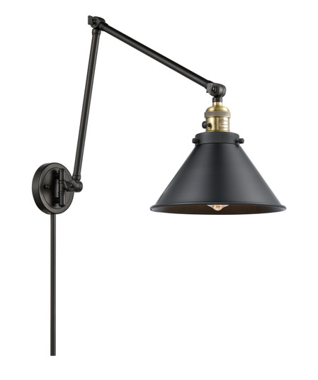 Franklin Restoration One Light Swing Arm in Black Antique Brass (405|238-BAB-M10-BK)