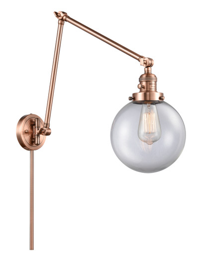 Franklin Restoration One Light Swing Arm in Antique Copper (405|238-AC-G202-8)