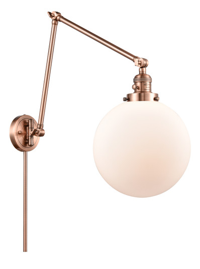 Franklin Restoration One Light Swing Arm Lamp in Antique Copper (405|238-AC-G201-10)