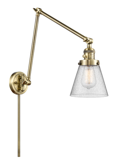 Franklin Restoration One Light Swing Arm Lamp in Antique Brass (405|238-AB-G64)