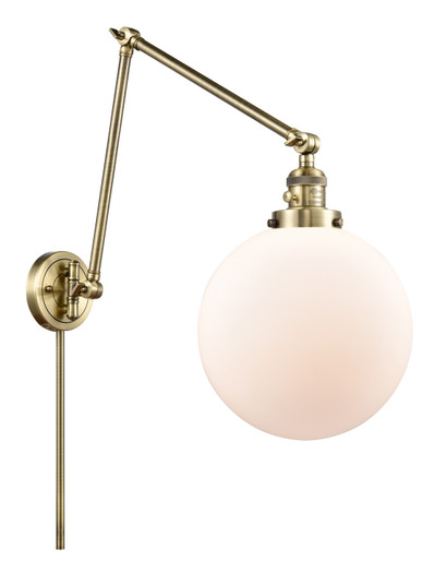 Franklin Restoration One Light Swing Arm in Antique Brass (405|238-AB-G201-10)