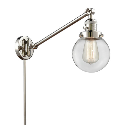 Franklin Restoration LED Swing Arm Lamp in Polished Nickel (405|237-PN-G202-6-LED)