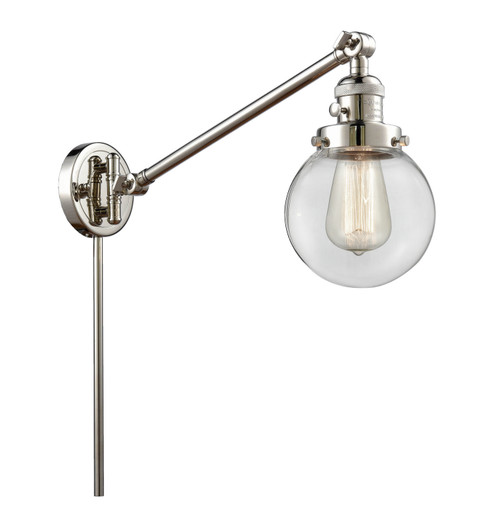 Franklin Restoration One Light Swing Arm in Polished Nickel (405|237-PN-G202-6)