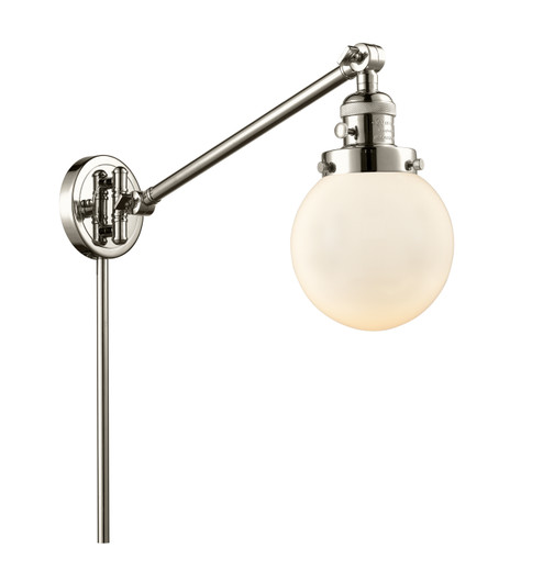 Franklin Restoration One Light Swing Arm in Polished Nickel (405|237-PN-G201-6)