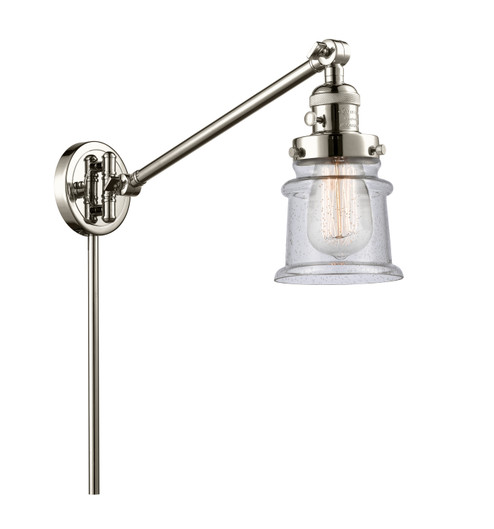 Franklin Restoration One Light Swing Arm in Polished Nickel (405|237-PN-G184S)