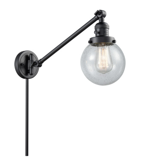 Franklin Restoration One Light Swing Arm in Matte Black (405|237-BK-G204-6)