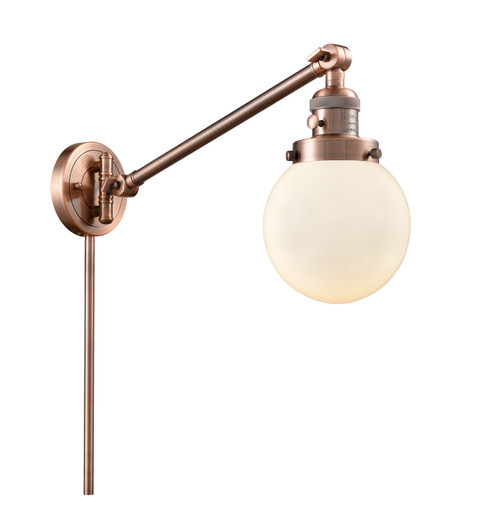Franklin Restoration One Light Swing Arm in Antique Copper (405|237-AC-G201-6)