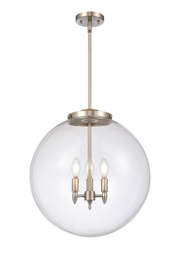 Essex LED Pendant in Brushed Satin Nickel (405|221-3S-SN-G202-18-LED)