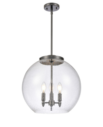 Essex LED Pendant in Matte Black (405|221-3S-BK-G124-16-LED)