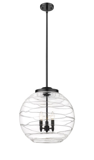 Ballston Three Light Pendant in Matte Black (405|221-3S-BK-G1213-18)