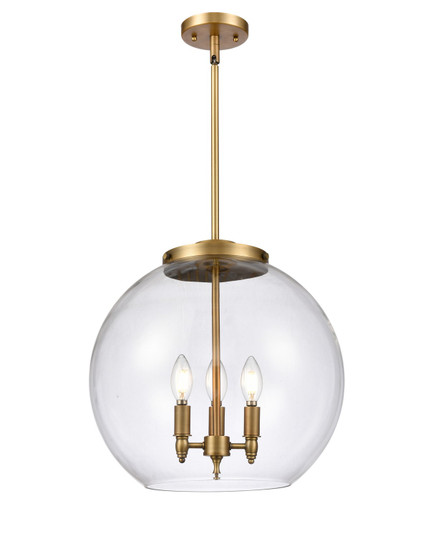 Essex Three Light Pendant in Brushed Brass (405|221-3S-BB-G122-16)