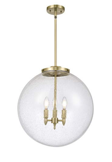 Essex Three Light Pendant in Antique Brass (405|221-3S-AB-G204-18)