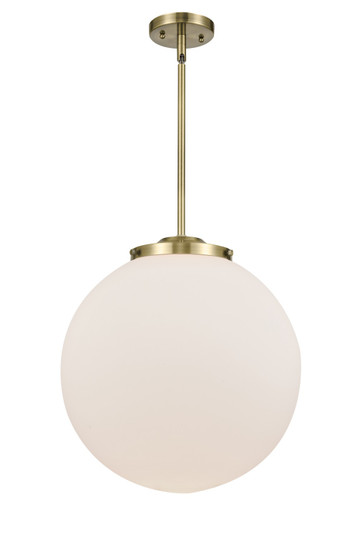 Essex LED Pendant in Antique Brass (405|221-1S-AB-G201-16-LED)