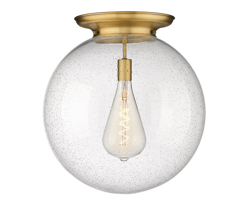 Essex One Light Flush Mount in Brushed Brass (405|221-1F-BB-G204-18)
