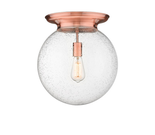 Essex One Light Flush Mount in Antique Copper (405|221-1F-AC-G204-14)