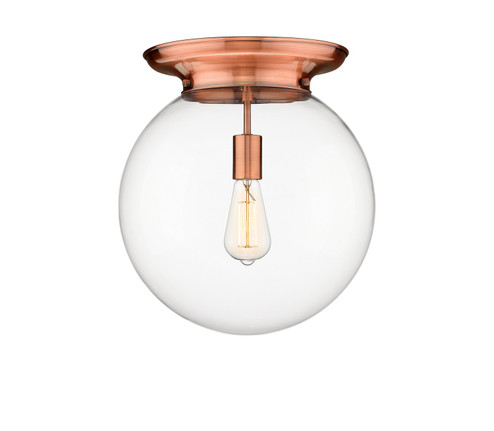 Essex One Light Flush Mount in Antique Copper (405|221-1F-AC-G202-14)