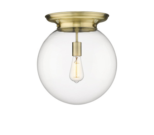 Essex One Light Flush Mount in Antique Brass (405|221-1F-AB-G202-14)