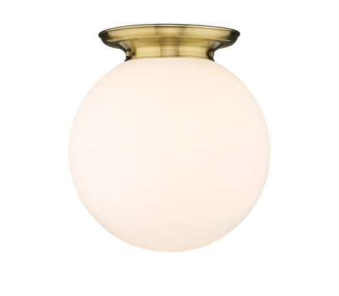 Essex One Light Flush Mount in Antique Brass (405|221-1F-AB-G201-16)
