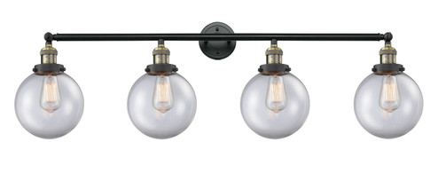 Franklin Restoration Four Light Bath Vanity in Black Antique Brass (405|215-BAB-G202-8)
