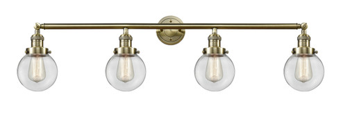 Franklin Restoration Four Light Bath Vanity in Antique Brass (405|215-AB-G202-6)