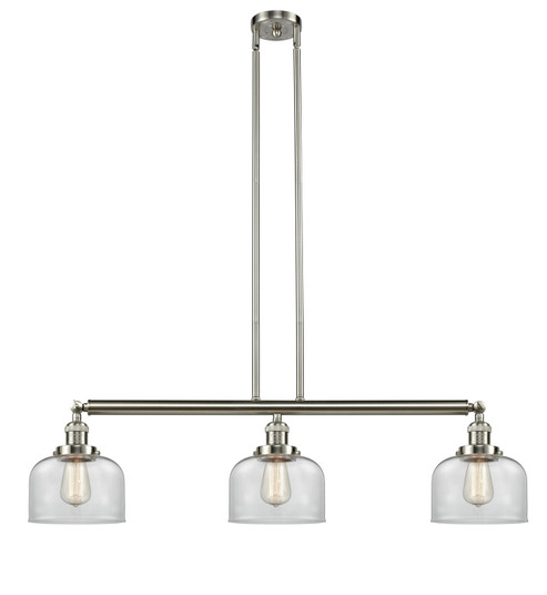 Franklin Restoration Three Light Island Pendant in Brushed Satin Nickel (405|213-SN-G72)