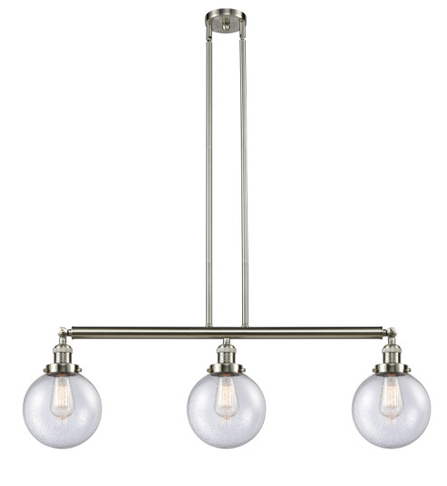 Franklin Restoration LED Island Pendant in Brushed Satin Nickel (405|213-SN-G204-8-LED)