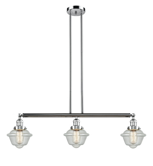 Franklin Restoration Three Light Island Pendant in Polished Chrome (405|213-PC-G534)