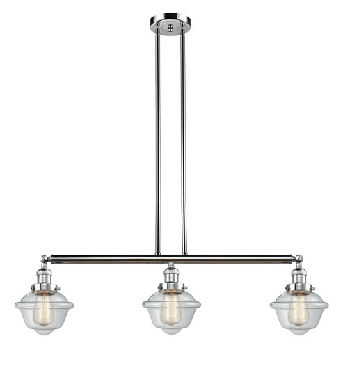 Franklin Restoration Three Light Island Pendant in Polished Chrome (405|213-PC-G532)