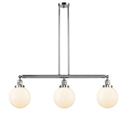 Franklin Restoration Three Light Island Pendant in Polished Chrome (405|213-PC-G201-8)