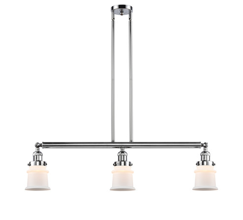 Franklin Restoration Three Light Island Pendant in Polished Chrome (405|213-PC-G181S)
