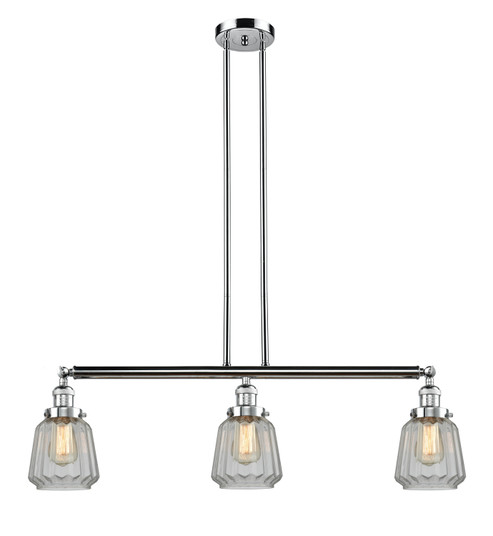 Franklin Restoration Three Light Island Pendant in Polished Chrome (405|213-PC-G142)