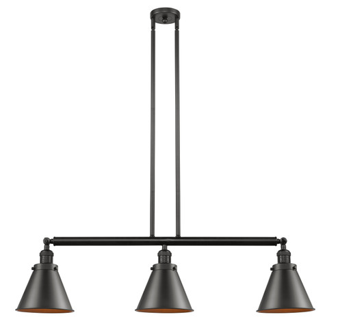 Franklin Restoration Three Light Island Pendant in Oil Rubbed Bronze (405|213-OB-M13-OB)