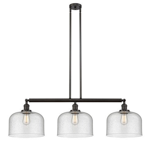 Franklin Restoration Three Light Island Pendant in Oil Rubbed Bronze (405|213-OB-G74-L)