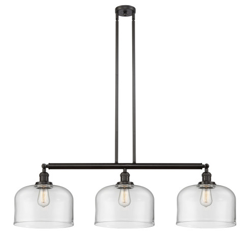 Franklin Restoration Three Light Island Pendant in Oil Rubbed Bronze (405|213-OB-G72-L)