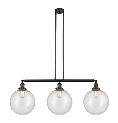 Franklin Restoration LED Island Pendant in Matte Black (405|213-BK-G204-12-LED)