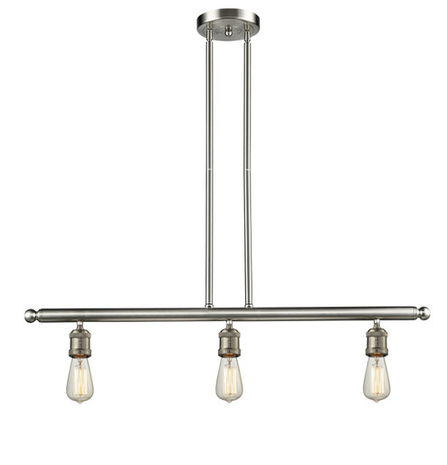 Franklin Restoration Three Light Island Pendant in Matte Black (405|213-BK)