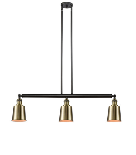 Franklin Restoration Three Light Island Pendant in Black Antique Brass (405|213-BAB-M9-AB)
